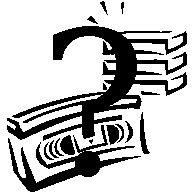 Viedeocassetten mit Fragezeichen